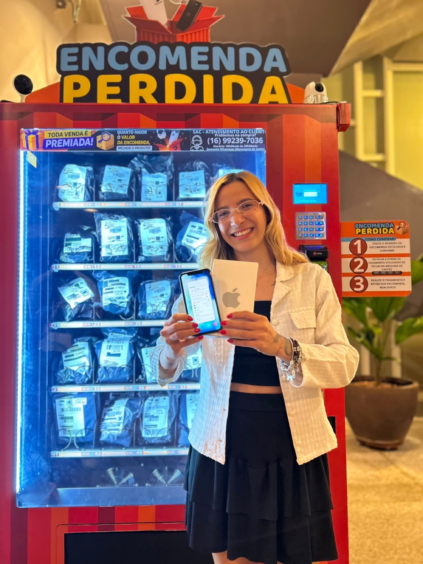 Ganhadora com prêmio na Encomenda Perdida